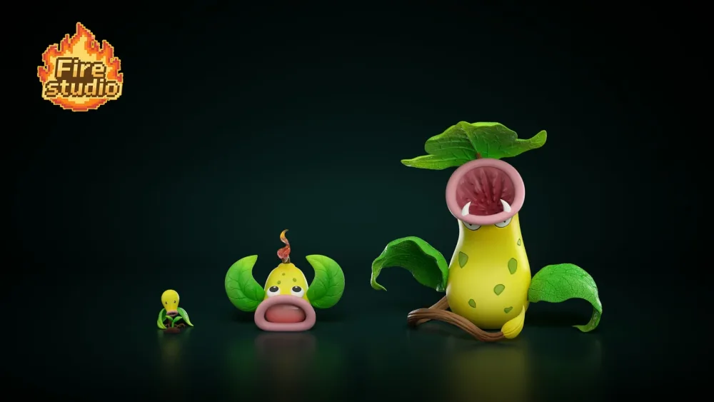 [PREORDER] 1/20 Scale World Figure [FIRE] – Bellsprout & Weepinbell & Victreebel