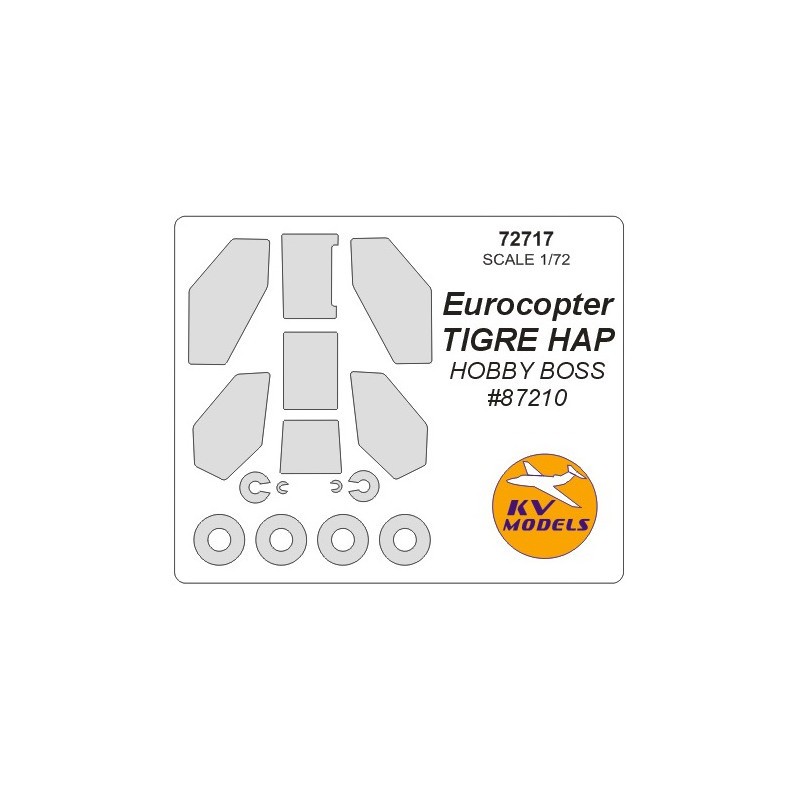 Eurocopter TIGRE HAP + masques de roues (conçu pour être utilisé avec le kit HOBBY BOSS HB87210)