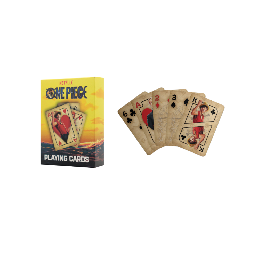 ONE PIECE NETFLIX - Jeu de cartes à jouer (52 cartes + 2 jokers)