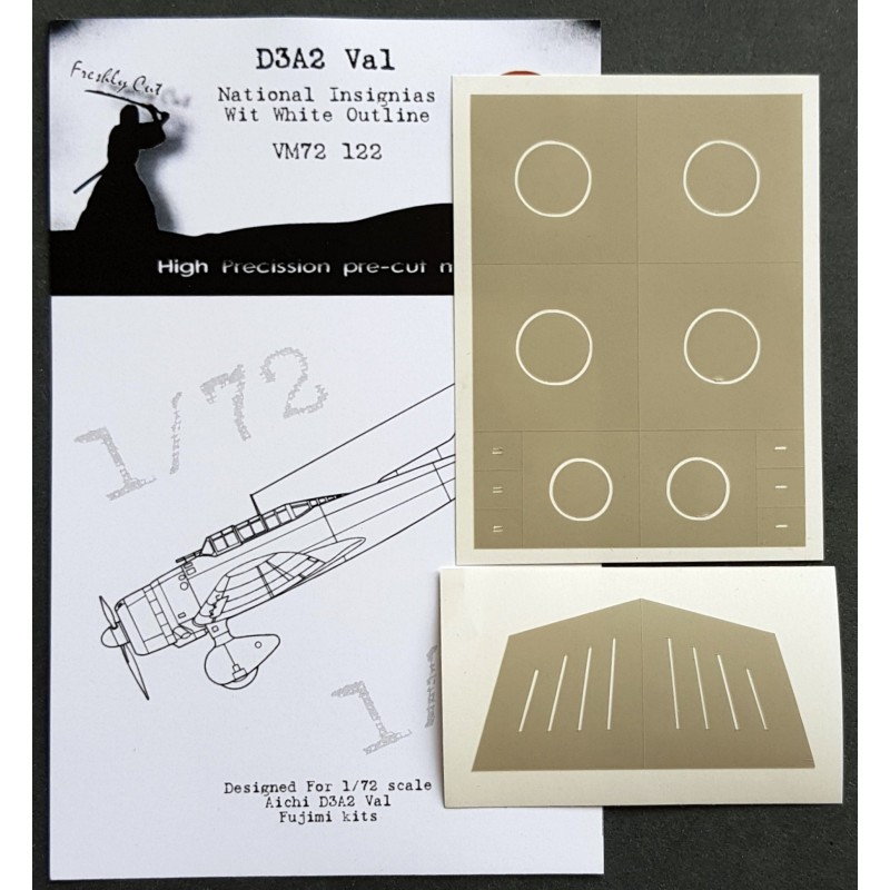 Aichi D3A2 Val National Insignia avec contour blanc (conçu pour être utilisé avec les kits Fujimi)