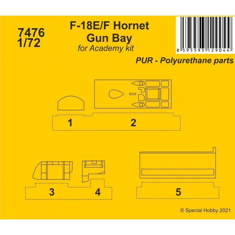 Accessoire Boeing F-18E/F Hornet Gun Bay (conçu pour être utilisé avec les kits Academy)