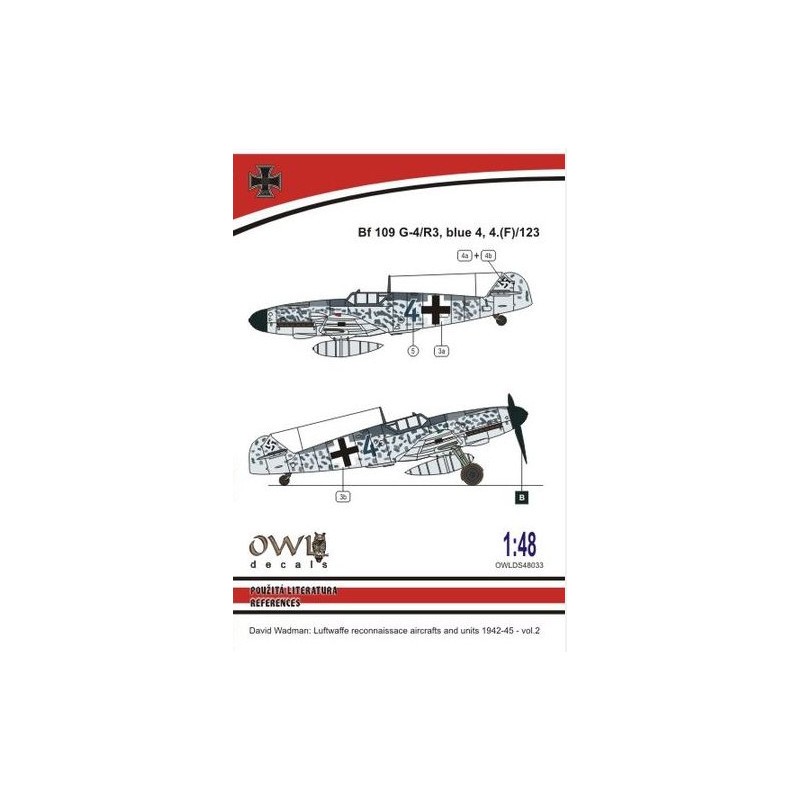 Décal Reconnaissance Messerschmitt Bf-109G-4/R3 Bleu 4