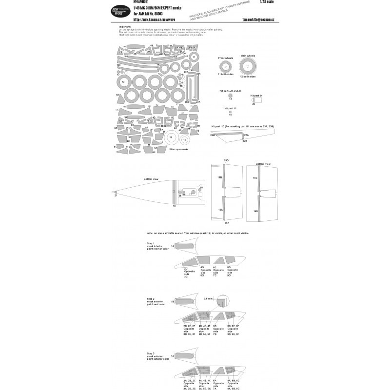 Accessoire Mikoyan MiG-31BM/BSM EXPERT (conçu pour être utilisé avec les kits Avant Garde)
