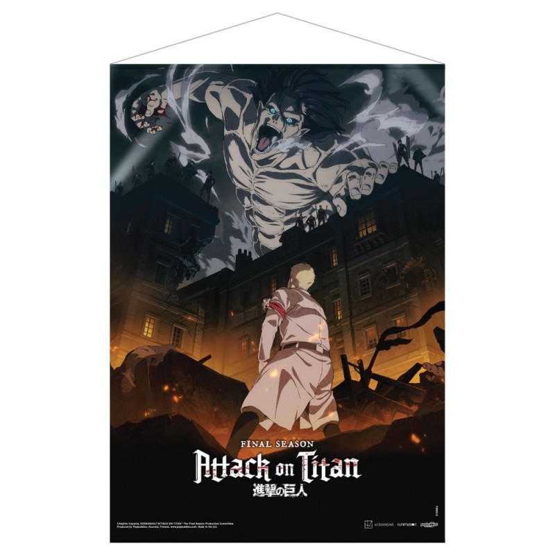 Poster Attack on titan: the final season part 1- key visual 1 fabric wall scroll