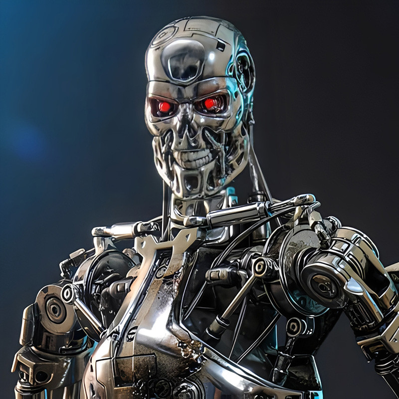 Figurine – TERMINATOR 2 Movie Masterpiece Endoskeleton Battle Damaged Version Diecast Hot Toys