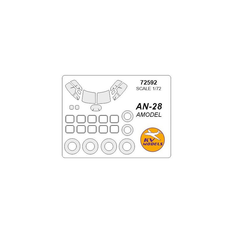 Antonov An-28 + masques de roues (conçu pour être utilisé avec les kits A-Model AMU72226, AMU72227, AMU72313)