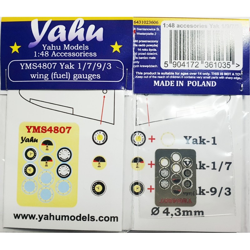 Accessoire Jauges d'aile (carburant) Yakovlev Yak-1/Yak-3/Yak-7/Yak-9