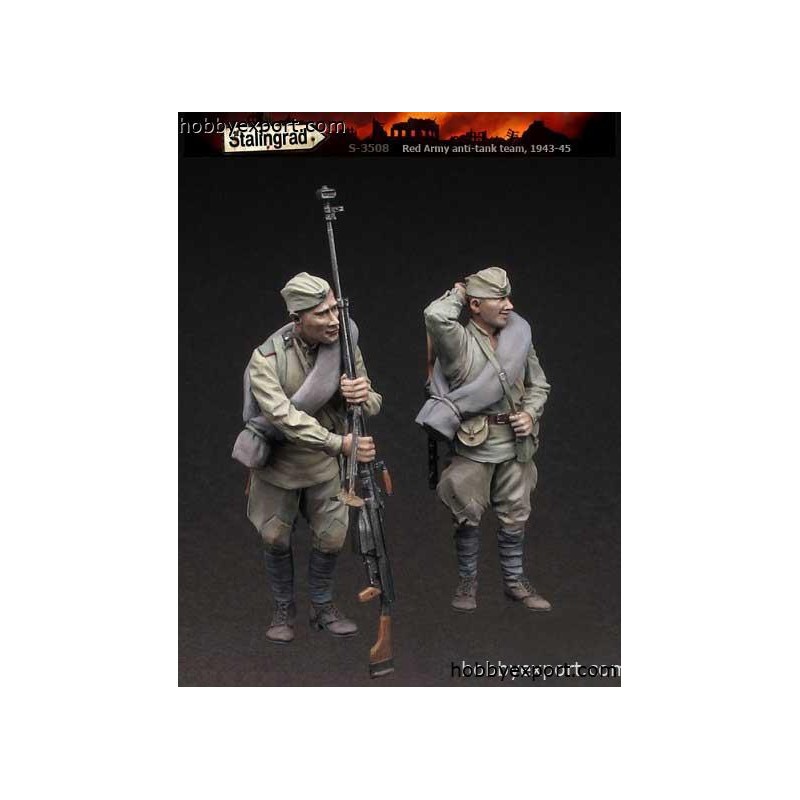 Figurines équipage anti-char de l'armée rouge