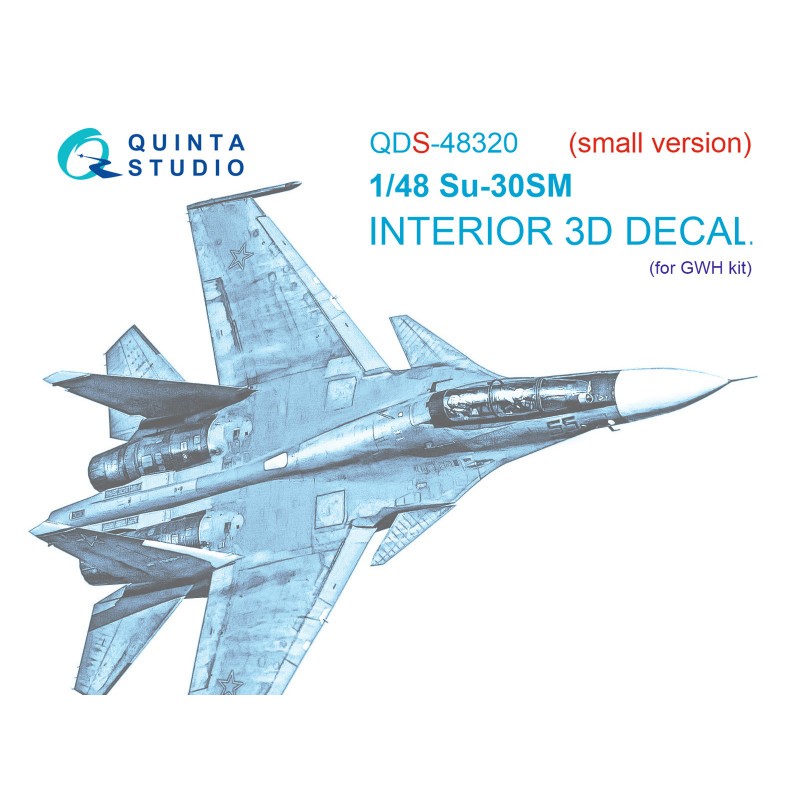Sukhoi Su-30SM 3D-Printed & coloured Interior on decal paper small version (designed to be used with Great Wall Hobby kits) (SMA