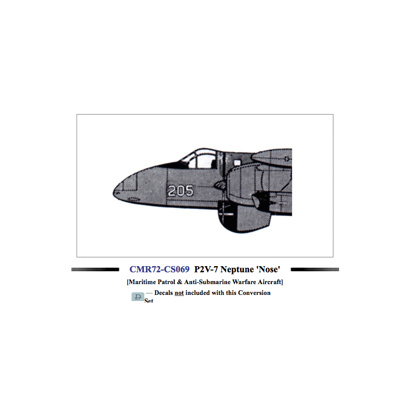 Accessoire Conversion du nez du chasseur Lockheed P2V-7B Neptune