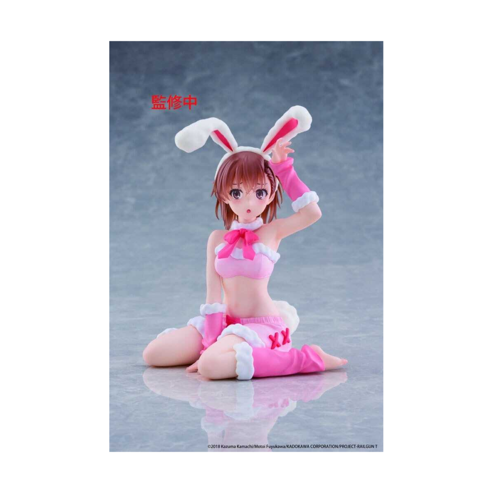 A Certain Scientific Railgun Figure Moflock Mikoto Misaka (Fluffy Bunny Ver.) 13 cm