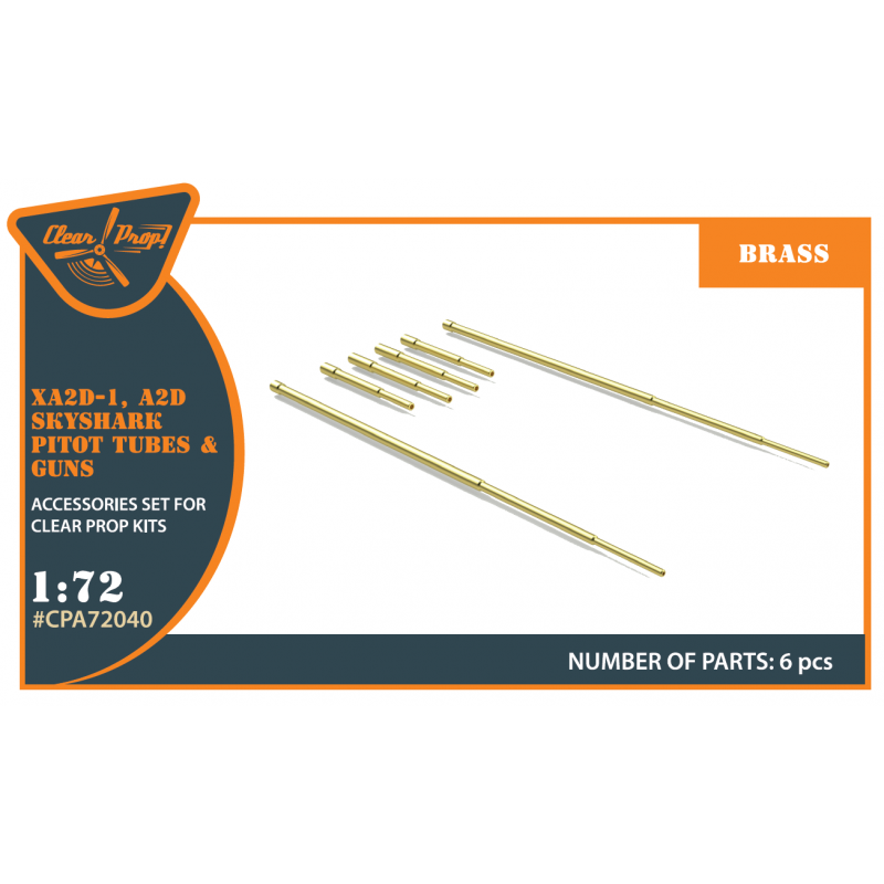 Tubes et pistolets Douglas XA2D-1, A2D Skyshark Pitot (conçus pour être utilisés avec les kits Clear Prop Models)