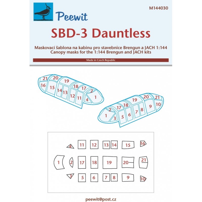 Accessoire Douglas SBD-3 Dauntless (conçu pour être utilisé avec les kits Brengun et JACH)