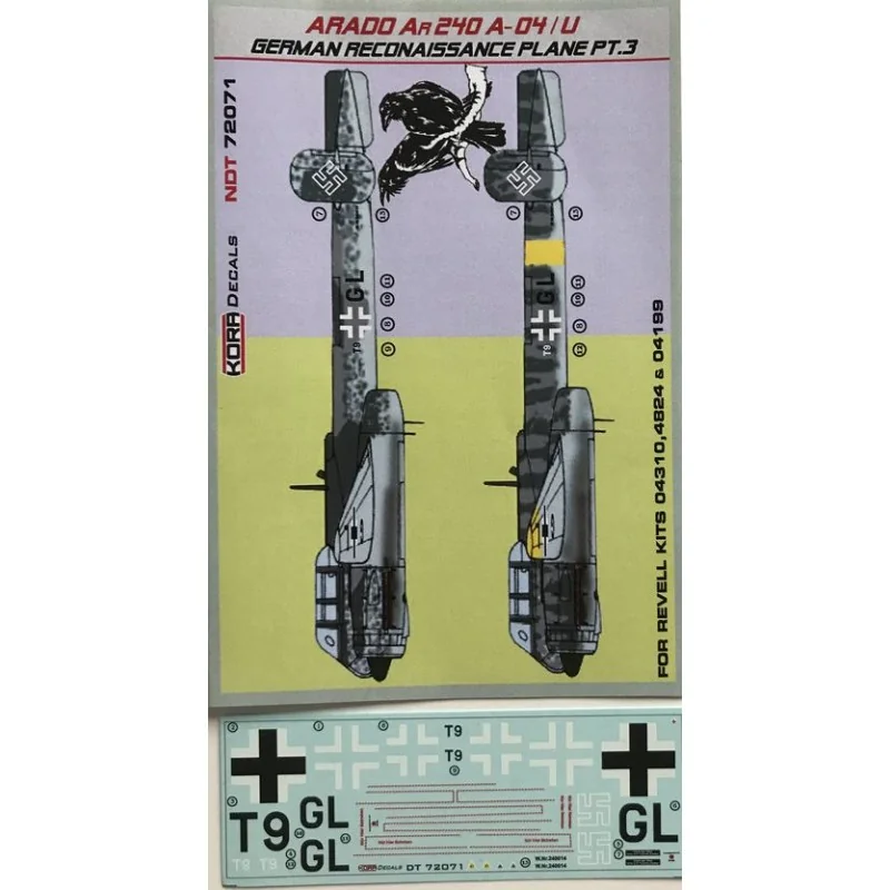 Décal Arado Ar-240A-04/U Reconnaissance allemande Pt.3