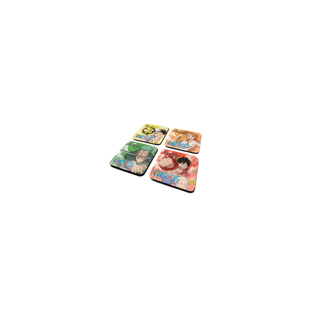 ONE PIECE - Personnages- Pack de 4 Dessous de Verre