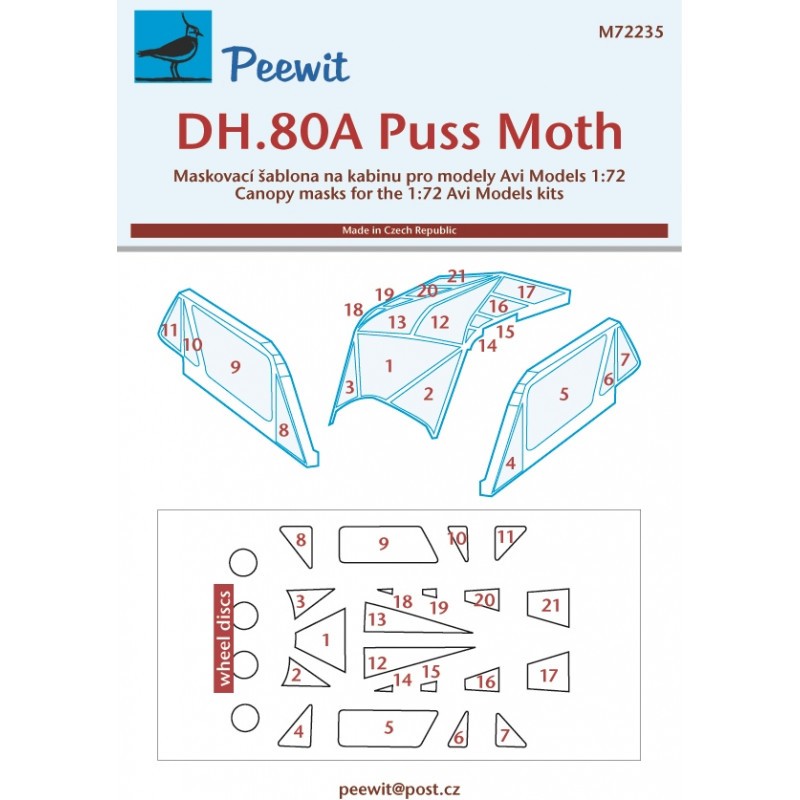 Accessoire de Havilland DH-80A Puss Moth (conçu pour être utilisé avec les kits Avi Models)