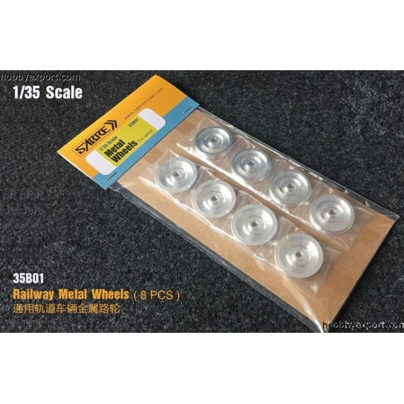 Accessoire Roues ferroviaires métal 8pcs