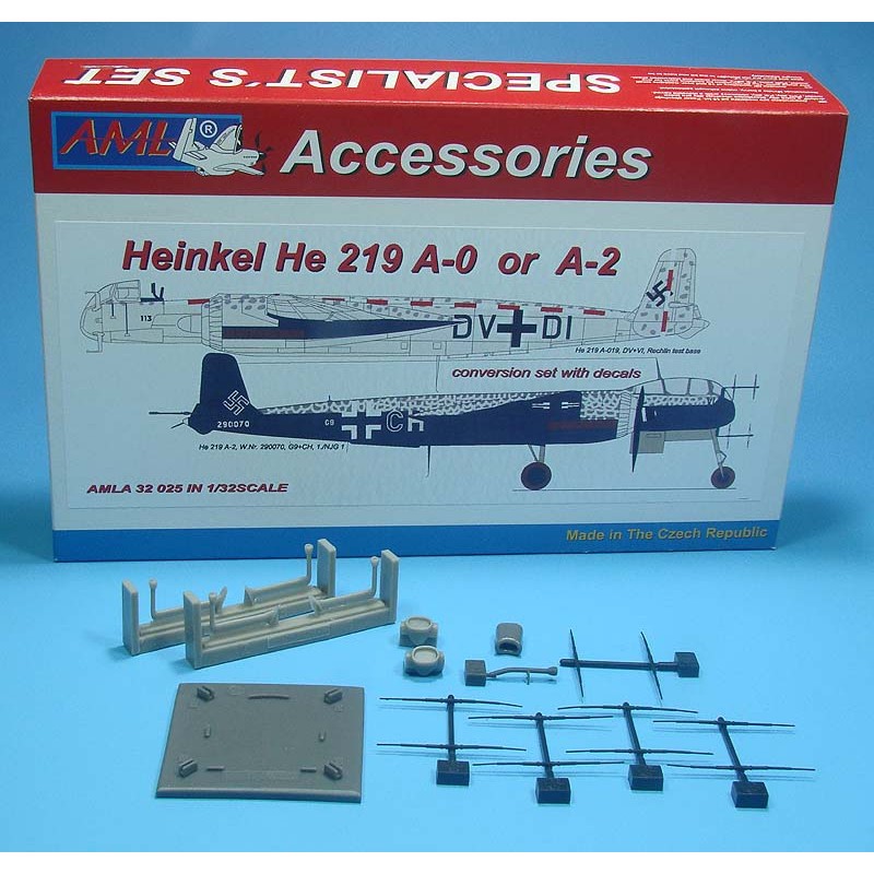 Heinkel He-219A-0 ou He-219A-2 ??' Le kit de conversion avec décalcomanies (conçu pour être utilisé avec les kits Revell) [He-21