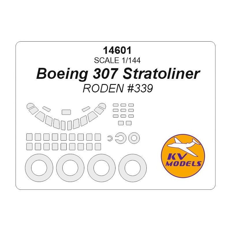 Boeing 307 Stratoliner + masques de roues (conçu pour être utilisé avec les kits RODEN kits ROD339)