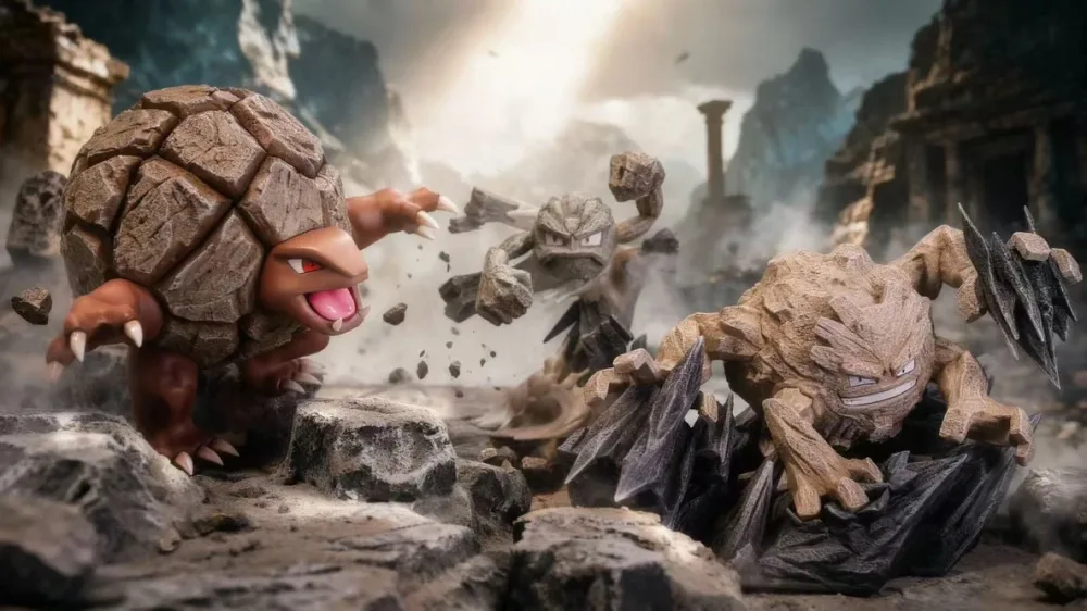[PREORDER] 1/20 Scale World Figure [FROZEN WATER] – Geodude & Graveler & Golem