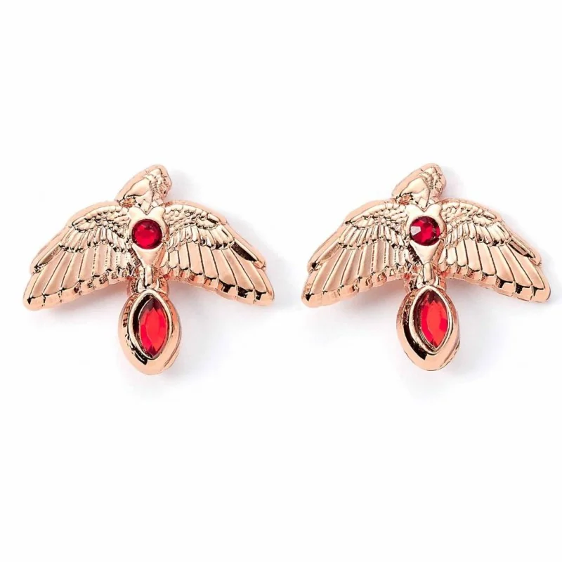 Bijou HARRY POTTER - Boucles d'Oreilles - Phénix Rose Gold