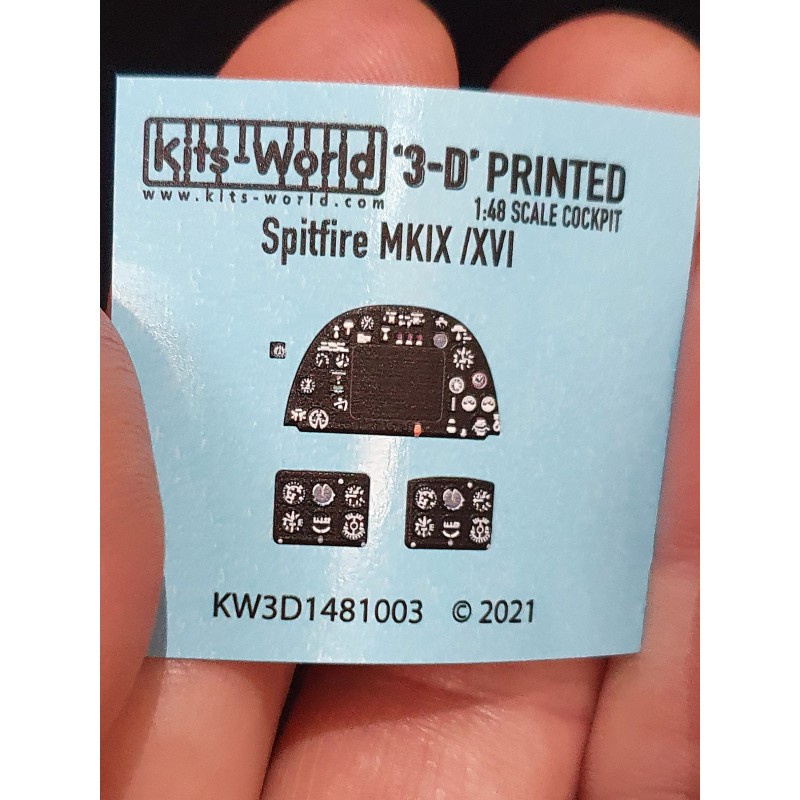 Décalcomanie Tableau de bord couleur 3D Supermarine Spitfire Mk.IX Mk.XVI (conçu pour être utilisé avec les kits Airfix)