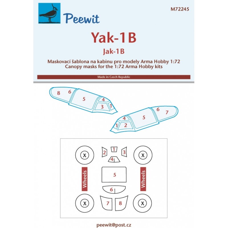 Accessoire Yakovlev Yak-1B (conçu pour être utilisé avec les kits Arma Hobby)