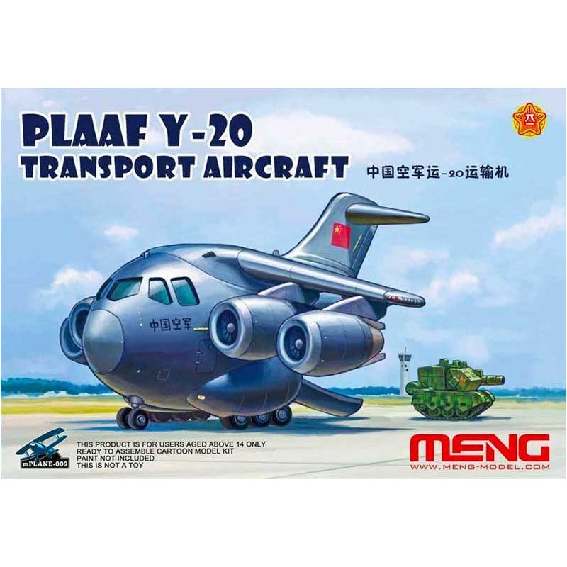 Maquette Avion de transport PLAAF Y-20Meng Model Kids Caricature Series