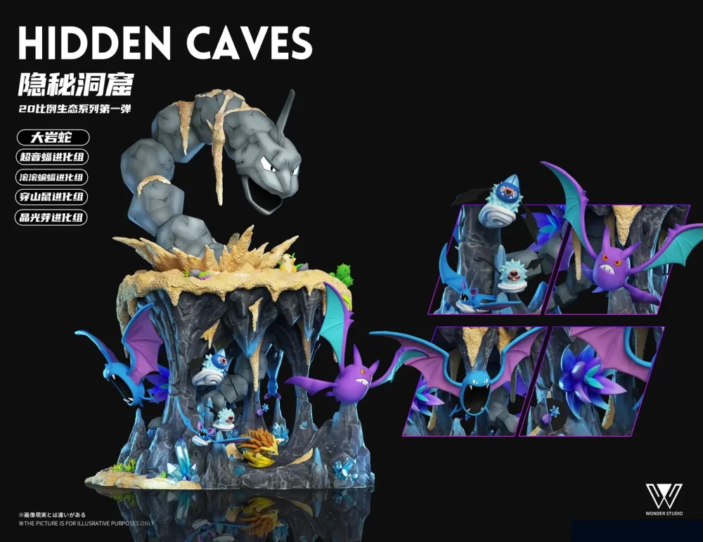 [PREORDER] 1/20 Scale World Figure [WONDER] – Sandshrew & Sandslash & Zubat & Golbat & Onix & Crobat & Woobat & Swoobat & Glimmet & Glimmora