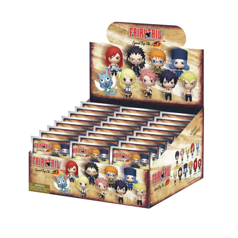 FAIRY TAIL - Series 1 - 3D Foam Bag Clip (Display 24 Pcs)