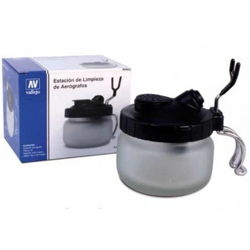 Aérographe Cleaning station with airbrush holder