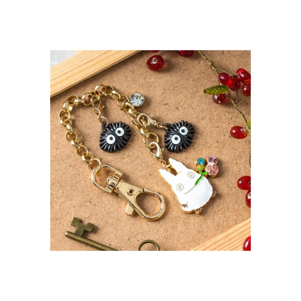 MON VOISIN TOTORO - Totoro blanc & Fruits - Chainette charms
