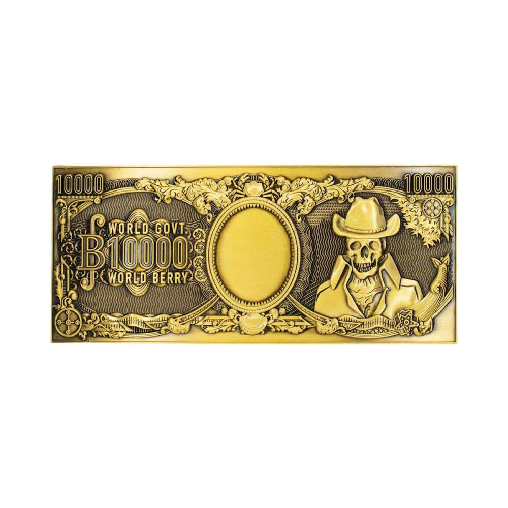 Réplique 1/1 One Piece réplique Billet de banque en métal 10 000 World Berry 6 x 15 cm