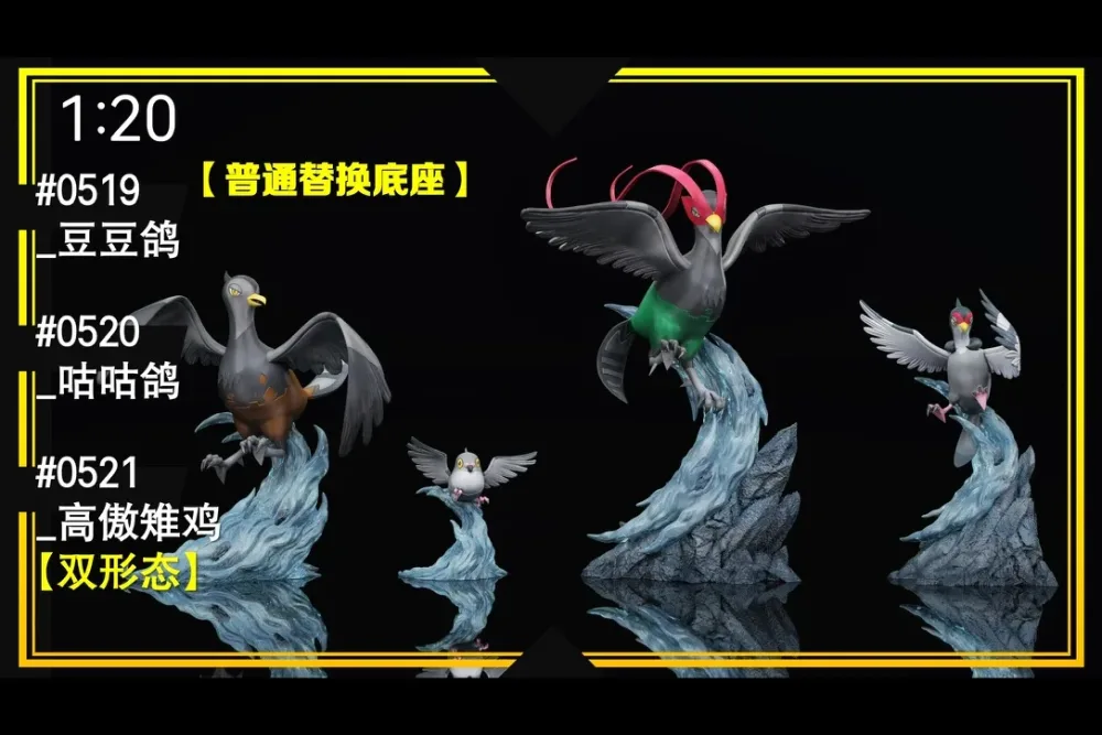 [PREORDER] 1/20 Scale World Figure [SXG] – Pidove & Tranquill & Unfezant