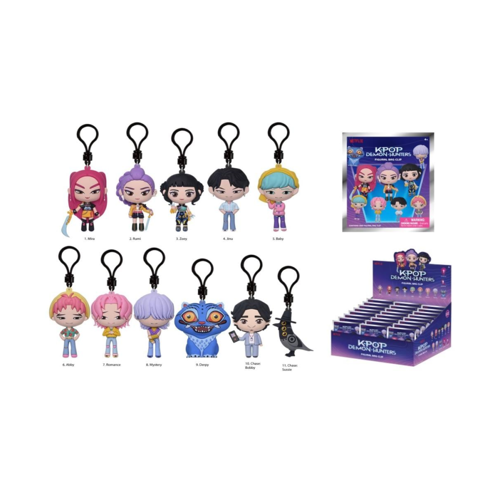 Bagage KPOP DEMON HUNTERS - Series 1 - 3D Foam Bag Clip (Display 24 Pcs)