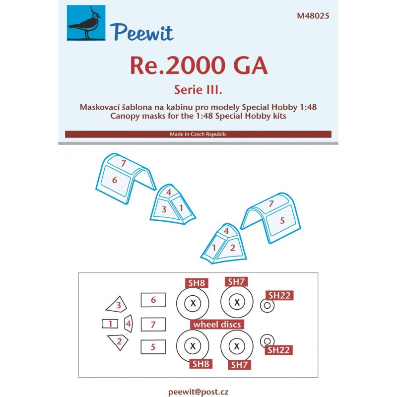Accessoire Reggiane Re 2000GA/ III. (designed to be used with Special Hobby kits)