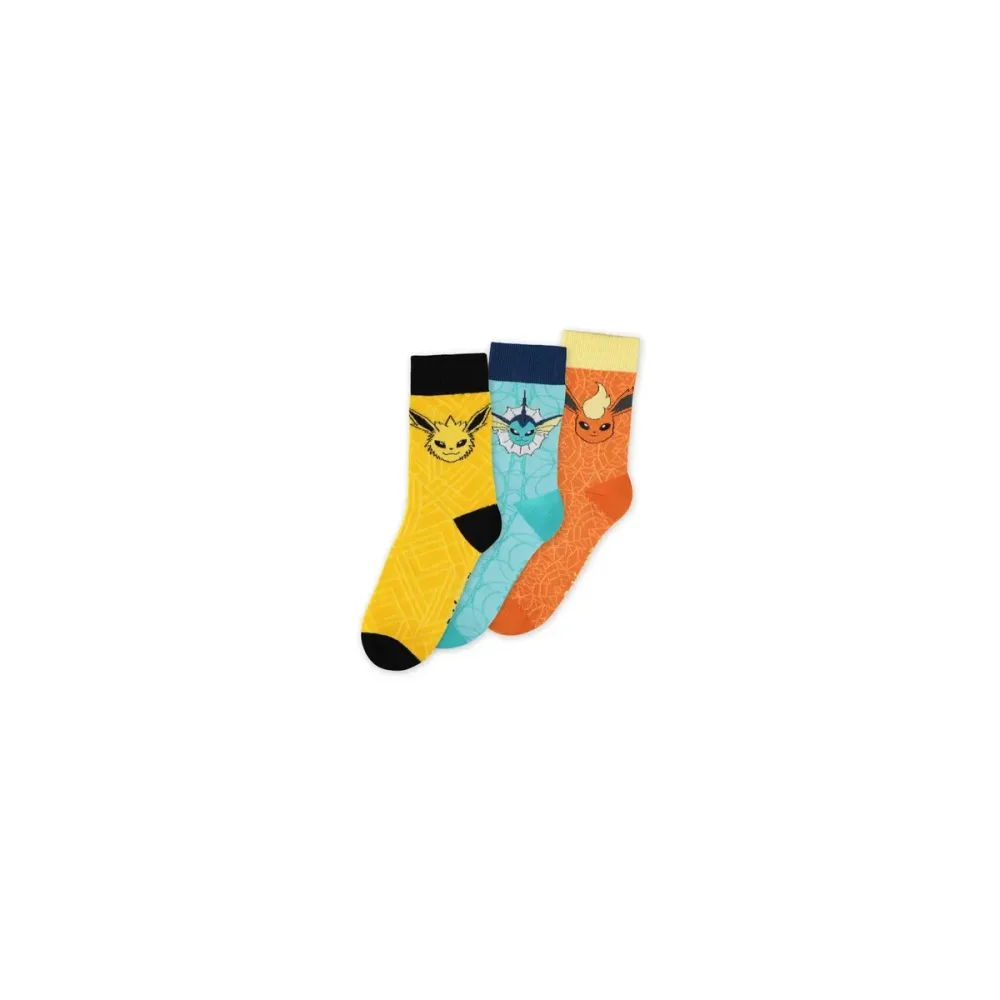 POKEMON - Evoli Evolution - Pack de 3 paires de chaussettes (T43-46)