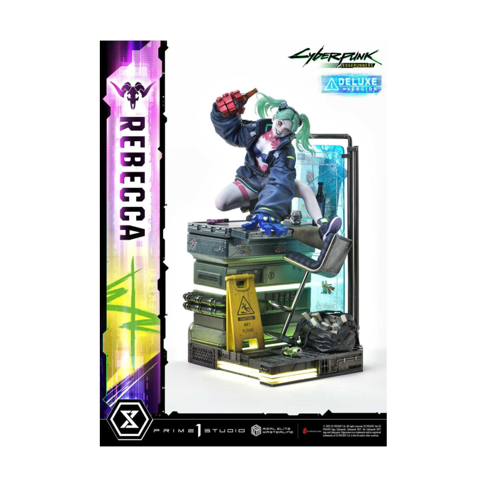 Cyberpunk: Edgerunners - statuette Real Elite Masterline Series 1/4 Rebecca Deluxe Bonus Version 54 cm