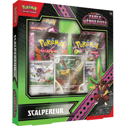 Pokemon Coffret 4 boosters Fable Nébuleuse Scalpereur EV6.5 Collection Illustration
