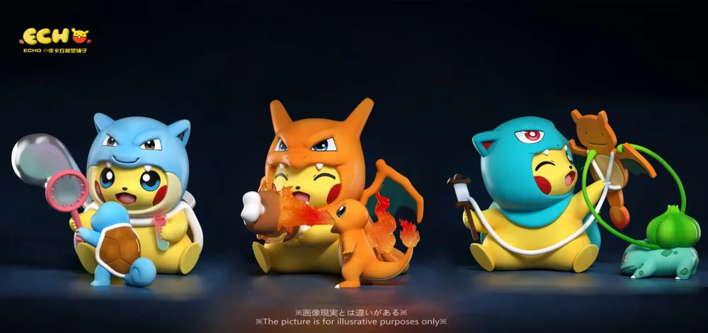 [PREORDER] Cosplay Pikachu [ECHO] – Pikachu Cosplay Venusaur / Blastoise / Charizard