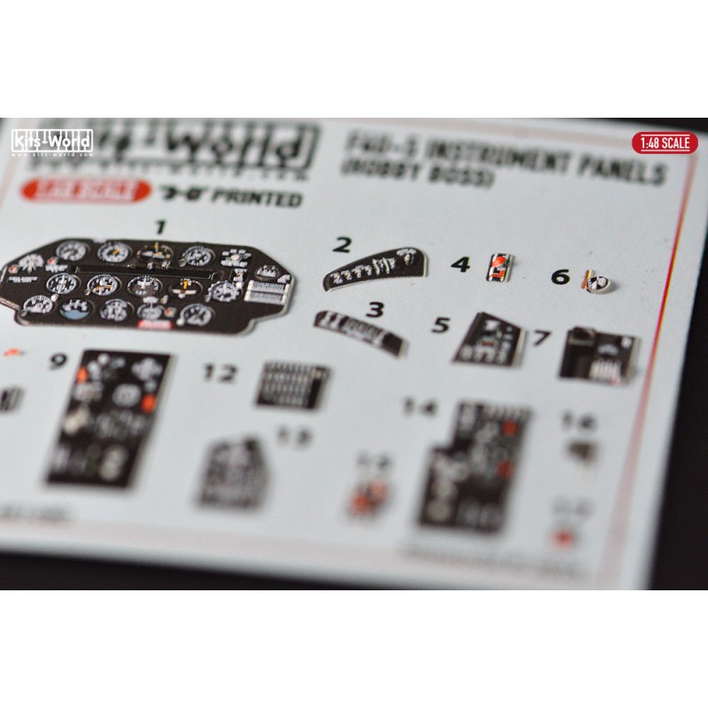 Vought F4U-5 Corsair 3D Colour Interior Cockpit Set (Hobby Boss).