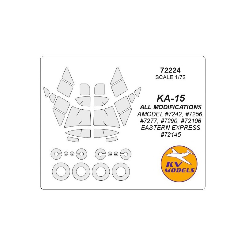 Kamov Ka-15 + masques de roues (conçu pour être utilisé avec les kits AMODEL AMU7242, AMU7256, AMU7277, AMU7290, AMU72106 / kit