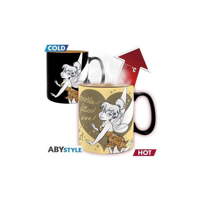 DISNEY - Mug Heat Change - 460 ml - Clochette Paillettes - boîte