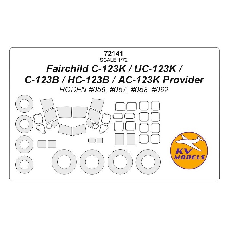 Accessoire Fairchild C-123 Provider + masques de roues