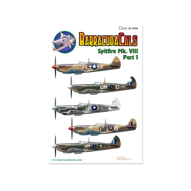 Décal Réimprimé ! Supermarine Spitfire Mk.VIII Partie 1 (6)