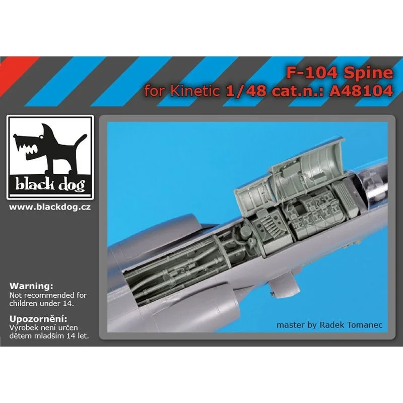Colonne vertébrale Lockheed F-104 Starfighter (conçue pour être utilisée avec les kits Kinetic Model) [F-104J F-104G TF-104G F-1