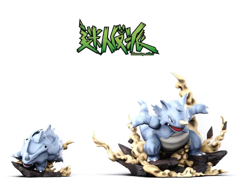 [PREORDER] 1/20 Scale World Figure [CHARMING VILLAIN] – Rhyhorn & Rhydon