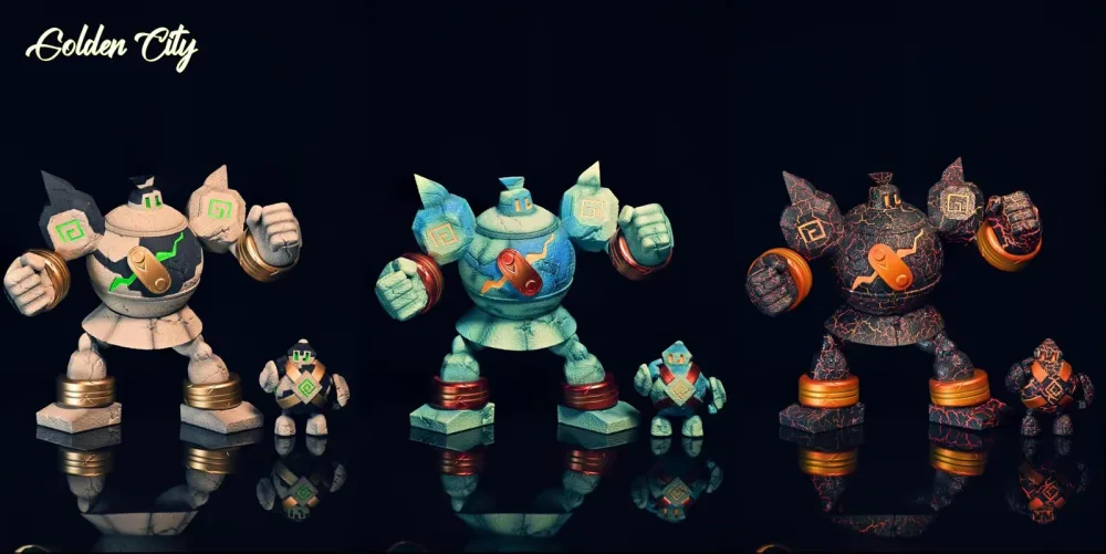 [PREORDER] 1/20 Scale World Figure [GOLDEN CITY] – Golett & Golurk