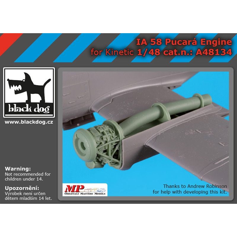Accessoire Moteur FMA IA-58A Pucara (conçu pour être utilisé avec les kits Kinetic Model)