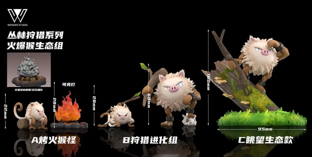 [PREORDER] 1/20 Scale World Figure [WONDER] – Mankey & Primeape